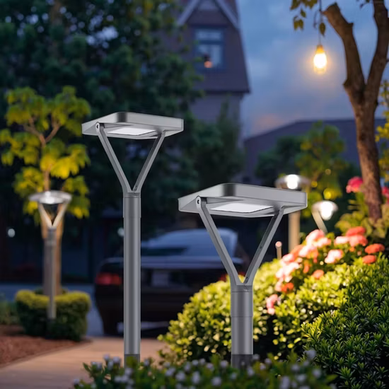 LED-Landschaftsleuchte IP65 AC85-265V LED-Gartenleuchten für den Außenbereich ETL-Gartenlampe mit Aluminiumgehäuse für Villen, Hotels